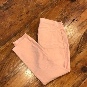 Jcrew pink toothpick ankle jeans